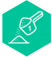 Scoop pouring concentrated powder