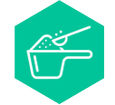 Scoop pouring concentrated powder