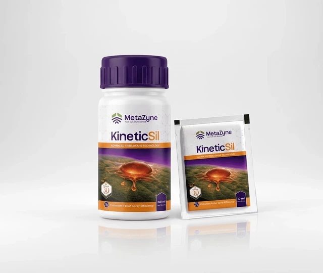 KineticSil 100 ml bottle beside a 10 ml sachet