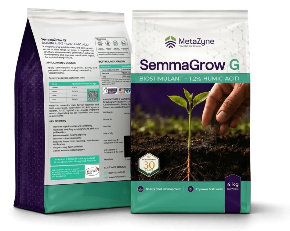 SemmaGrow G 4 kg bag, front and back label