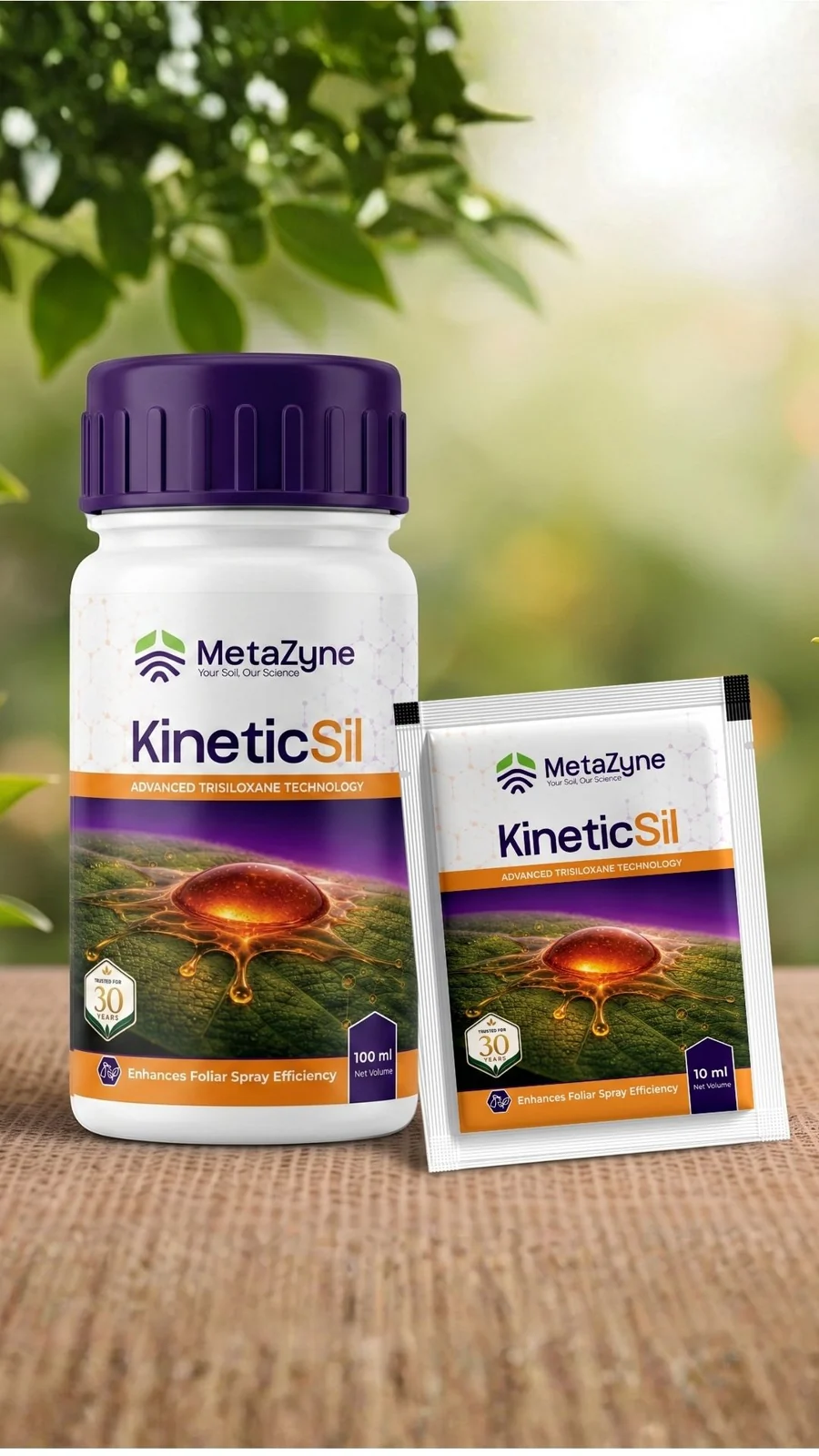 KineticSil bottle and sachet