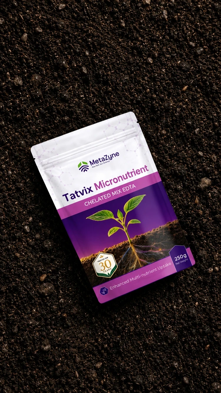 Tatvix Mix Micronutrient pack in a farm setting