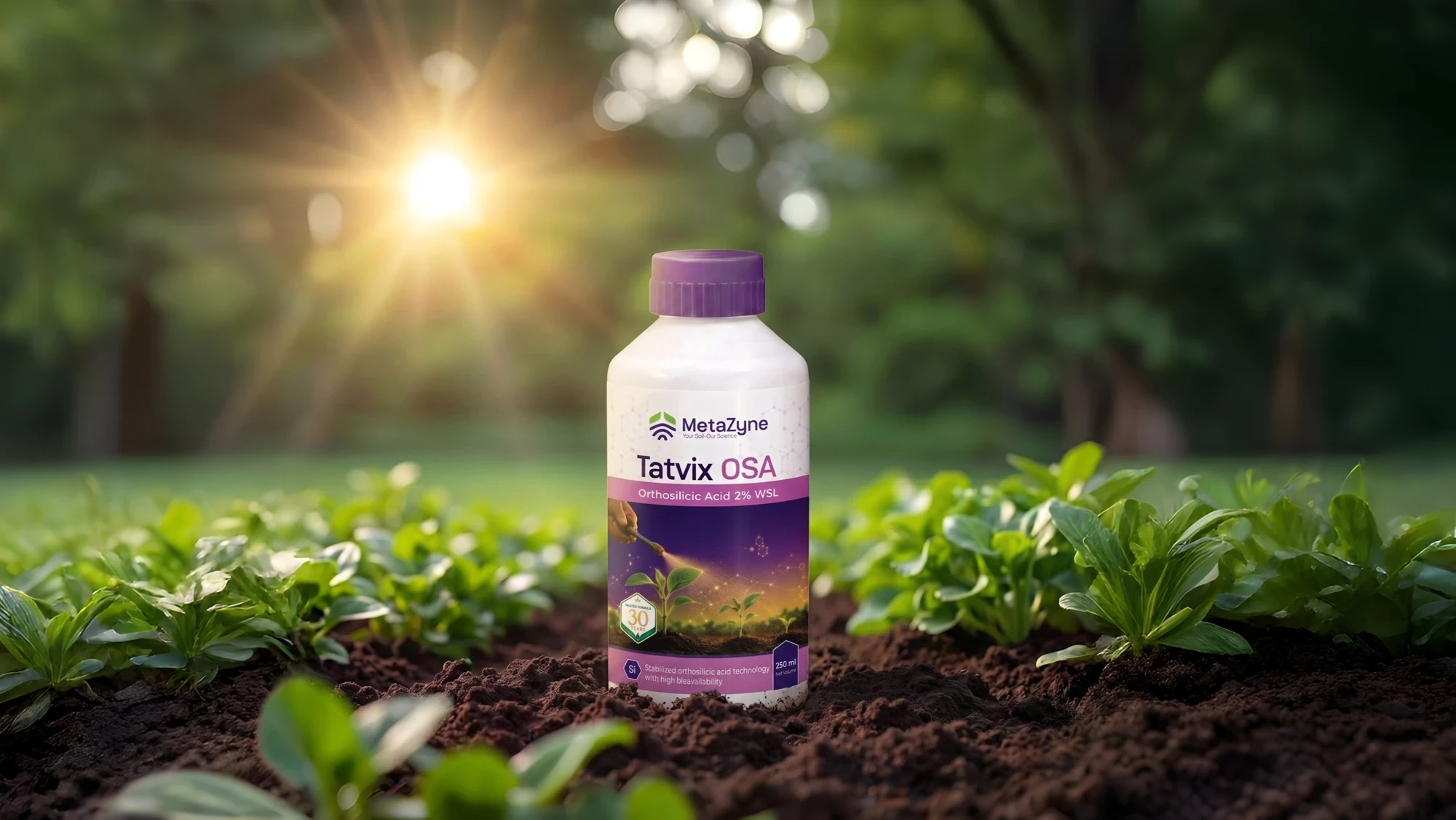 Tatvix OSA bottle in a farm setting